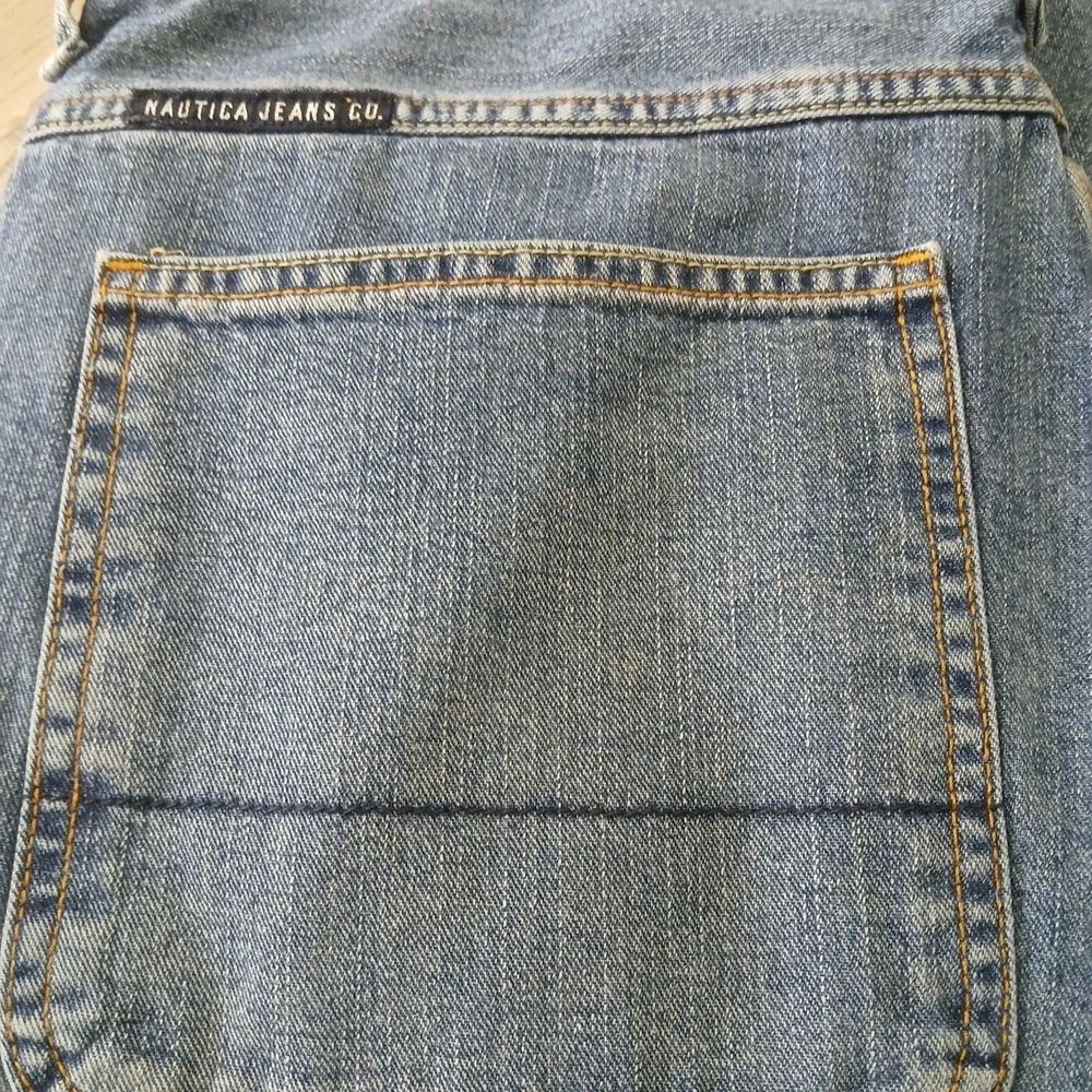 Nautica Jean Company Men Jeans Sz 36x32 Relaxed Fit Baggy Wide Leg MediumWash...